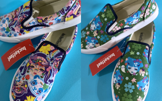 Kiko and Miho, Tsukiko Slip-ons by BucketFeet and Threadless